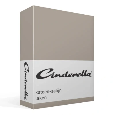 Afbeelding van Cinderella Sundays Laken 1 Persoons Bovenlaken 160x270 cm 100% Katoen Satijn Taupe
