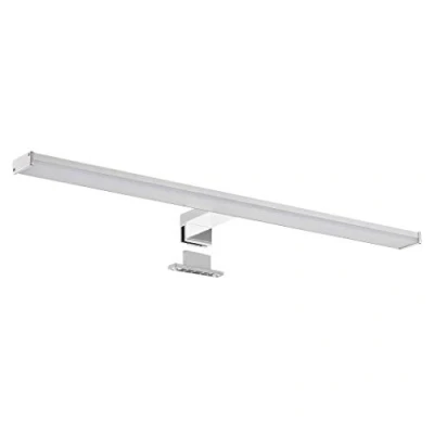 Afbeelding van SEBSON® Led spiegellamp, 60 cm, voor badkamer, IP44, opbouw + klemlamp, neutraal wit, 4000 K, 600 x 108 44 mm, 12 W, 900 lm, aluminium, make up licht