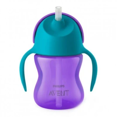 Image de Philips Avent Gobelet Paille Girl Mauve 200ml SCF796/02