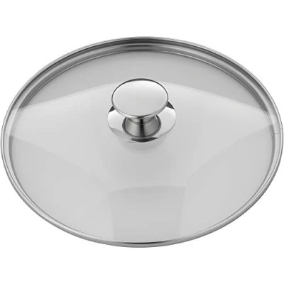 Afbeelding van WMF Pandeksel van glas met metalen knop 20 cm vaatwasmachinebestendig