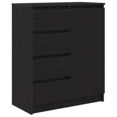 Image de vidaXL Buffet avec tiroirs chêne noir 71x35x84 cm bois d&#039;ingénierie861581
