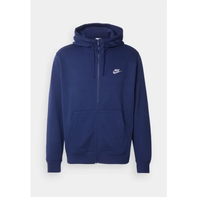 Afbeelding van Nike Sportswear CLUB Hoodie Sweater met rits, Heren, Maat: Medium, Midnight navy/white