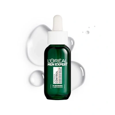 Afbeelding van L&#039;ORÉAL Paris Men Expert Derma Control Serum tegen puistjes met niacinamide en salicylzuur, verwijdert vlekken na acne