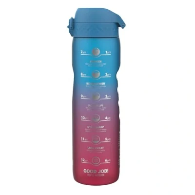 Afbeelding van Ion8 Drinkfles van 1 liter met tijdmarkering om te drinken, lekvrij, gemakkelijk openen, veilige vergrendeling, vaatwasmachinebestendig, BPA vrij, ideaal voor sportschool, gezondheid en fitness,