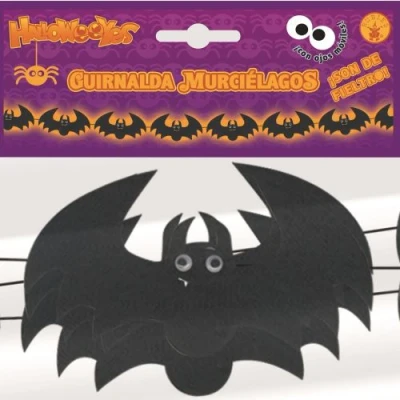 Image de Guirlande Feutre Chauve souris Noires