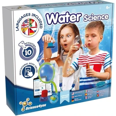 Afbeelding van Science4you Wetenschappelijke waterbellenset ontdek de wetenschap van water en maak je eigen bellen, gigantische zeepbellen met deze zeepbellenoplossingen, cadeau