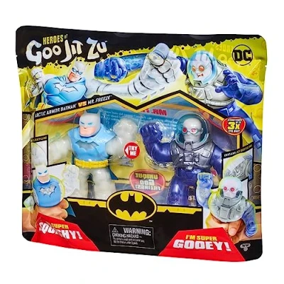 Afbeelding van Heroes of Goo Jit Zu Bandai actiefiguur DC Pack 2 Batman VS MR Freeze figuren meerkleurig CO41393