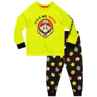 Afbeelding van Super Mario Pyjamaset voor jongens, meerkleurig, 7 8 jaar, Meerkleurig