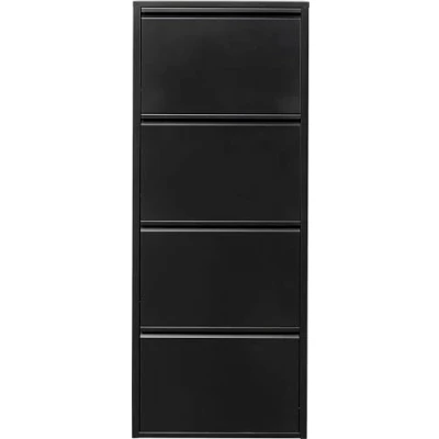 Afbeelding van Schoenenkast Caruso 4 laden zwart Kare Design