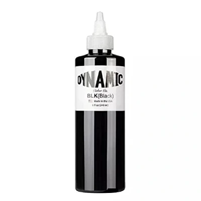 Afbeelding van Dynamic Color Zwarte Tattoo inkt, 240 ml fles