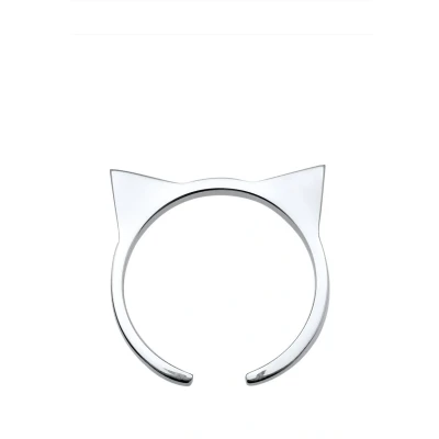 Afbeelding van Elli Katzenohren GEO Offen Trend COOL Ring, Dames, Maat: 54, Silber