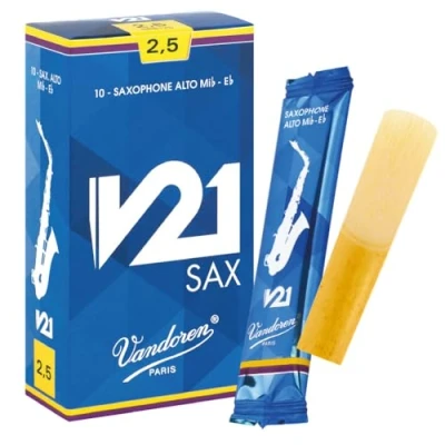 Afbeelding van Vandoren Alt Saxofoon V21 Rieten 10 Stuks Verpakking Dikte 2.5
