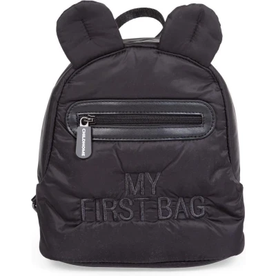 Afbeelding van Childhome Kids My First Bag Gewatteerd Zwart Kinderrugzak