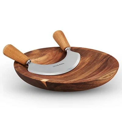 Afbeelding van Cole &amp; Mason Ashden Wiegemes Snijplank Acacia Hout Ø 24cm