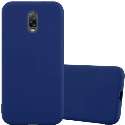 Afbeelding van Cadorabo Hoesje geschikt voor Samsung Galaxy J7 PLUS / C8 in CANDY DONKER BLAUW Beschermhoes gemaakt van flexibel TPU silicone Case Cover