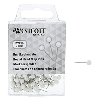 Afbeelding van Markeerspelden Westcott ?5mm wit, x 16mm