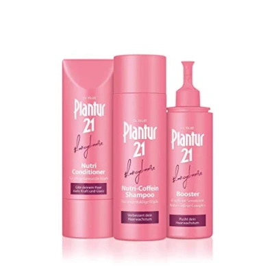 Afbeelding van Plantur 21 Set voor lang haar: Nutri cafeïne shampoo 200 ml + booster 125 175 conditioner verbetert de haargroei en brengt micronutriënten in
