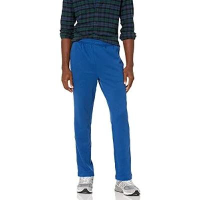 Image de Amazon Essentials Pantalon de survêtement en polaire pour homme (disponible grande taille large), bleu, M