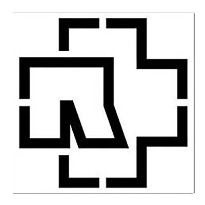 Afbeelding van Rammstein Zelfklevende sticker, zwart logo, 100 x mm, officiële band merchandise