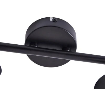 Afbeelding van Lindby plafondlamp Eskil, 2 lamps, zwart, bamboe, Ø 10 cm