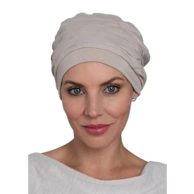 Afbeelding van Deresina Harmony Headwear Volume, bamboe chemopet voor dames, Taupe