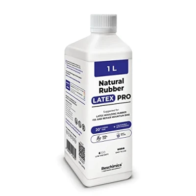 Afbeelding van latex PRO Natuurlijke vloeibare voor maskermakers, gieten en speciale effecten, knutselen, Halloween, niet giftig, veilig eenvoudig te gebruiken (1 liter)