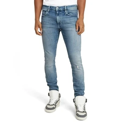 Image de G STAR Homme Jeans Revend Fwd Skinny Jeans, Bleu (Antique Faded Ripped Icecap D20071 d441 g722), 32W / 34L