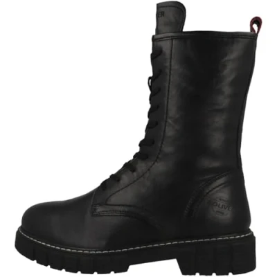 Afbeelding van s.Oliver Enkellaarsjes met plateauzool black, Dames, Maat: 38, Black Leer