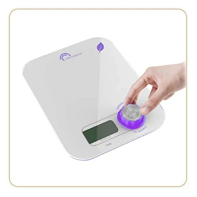 Afbeelding van LITTLE BALANCE 8347 Kinetic Flower Pruim, keukenweegschaal zonder batterij, 5 kg, pruim