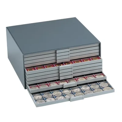 Afbeelding van Safe Safe, BEBA Maxi, Kast geschikt voor 10 lades (9 mm.) zonder inhoud Grijs afm: 298x298x139 mm. per st.