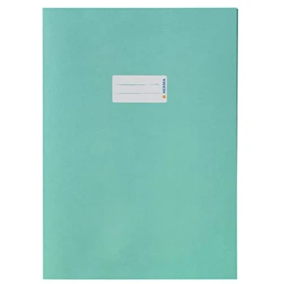 Image de HERMA Protège cahier recyclé, format A4, en papier,turquoise