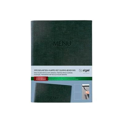 Afbeelding van Menukaart map Sigel A5 grijs voor 8 blad