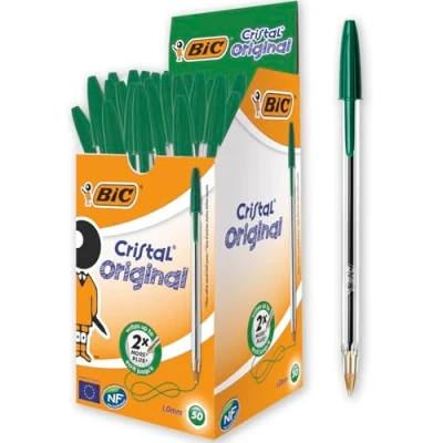 Afbeelding van 50x Bic Cristal balpen groen medium