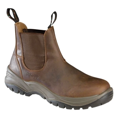 Afbeelding van Grisport Werkschoenen 72457 Var 8 S3 Bruin Maat 43 Leer Stalen neus Instapper Gesloten Hiel Schokabsorberend Slip en Slijtvast Hoog