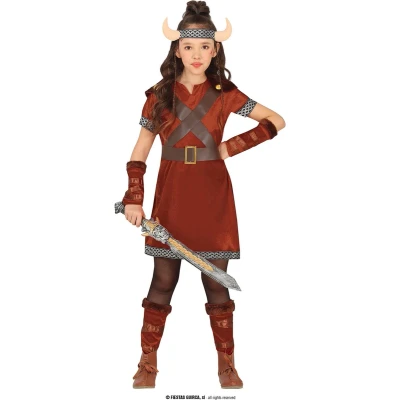 Afbeelding van Guirca Piraat &amp; Viking Kostuum Strijder Van Het Hoge Noorden Kind Bruin 5 6 jaar Carnavalskleding Verkleedkleding