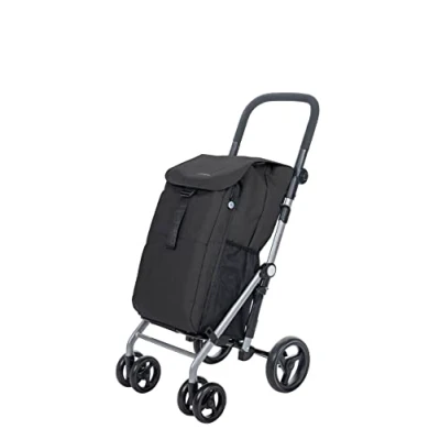 Afbeelding van Carlett CLASSIC Duo LETT430 Cooler Boodschappentrolley Koelvak 4 wielen Opvouwbaar 36 L Vulcano Zwart