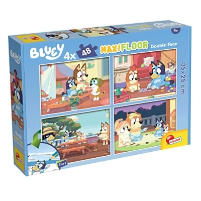 Afbeelding van Liscianigiochi BLUEY DF, 100354, dubbele puzzel MAXIFLOOR 4 x 48 delen