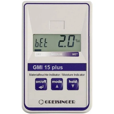 Afbeelding van Greisinger GMI15 plus Materiaalvochtmeter Meetbereik bouwvochtigheid 0.0 tot 8.0 % houtvochtigheid (bereik) 100