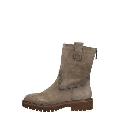 Afbeelding van Tamaris Cowboy/Bikerlaarsjes, Dames, Maat: 41, Taupe Veloursleer