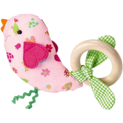 Afbeelding van Käthe Kruse Houten Grijpring Vogel 14 Cm Roze