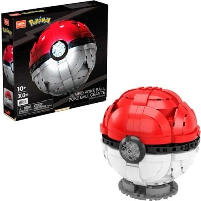 Afbeelding van Mega Construx Pokemon Ball om te bouwen reuzen Pokémon bal, 303 delen, voor kinderen vanaf 10 jaar, HBF53