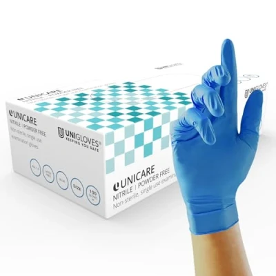 Afbeelding van Nitril handschoenen blauw poedervrij S