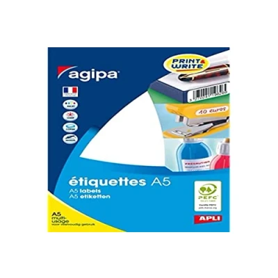 Afbeelding van agipa universele etiketten, diameter: 30 mm, rond, wit