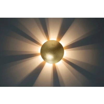 Afbeelding van BRILLIANT lamp, Sunset wandlamp antiek goud, metaal, 1x QT14, G9, 18W, pin base lampen (niet inbegrepen), A++
