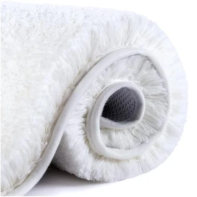 Afbeelding van Badmat, antislip, dik, absorberend, vloermat, ultrazacht, van microvezel, sneldrogend, machinewasbaar, 40 x 60 cm (wit)