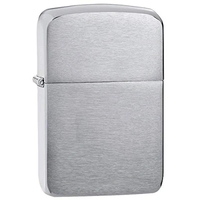 Afbeelding van Zippo Originele Vintage 1941 aansteker geborsteld chroom 3,5 x 5,5 cm.