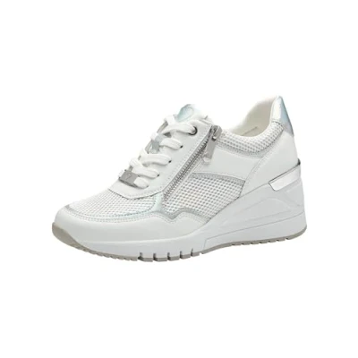 Afbeelding van Marco Tozzi Sneakers laag, Dames, Maat: 40, White comb Hoogwaardig imitatieleer