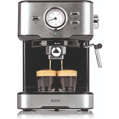 Afbeelding van BEEM ESPRESSO SELECT espressomachine in klassiek design, filtermachine met 15 bar en professioneel melkschuimmondstuk voor je koffiespecialiteiten, barista koffiespecialiteiten