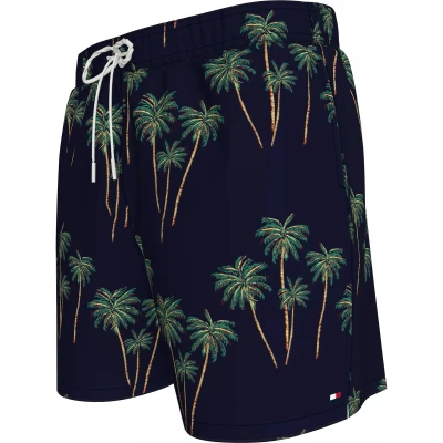 Afbeelding van Tommy Hilfiger Essentials Medium Drawstring Print Zwemshorts, Heren, Maat: Medium, Desert sky