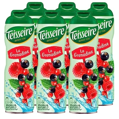 Image de Teisseire Sirop Grenadine 600 ml au goût identique aux fruits (lot de 6)